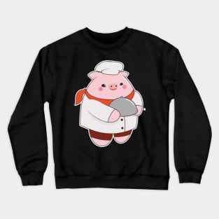 Pig as Cook with Platter Crewneck Sweatshirt